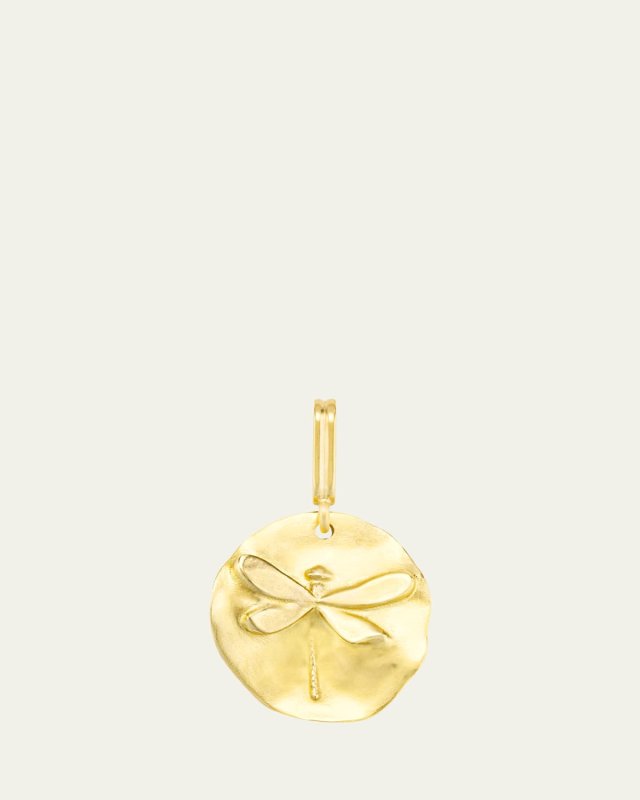 18K Yellow Gold Dragonfly Charm